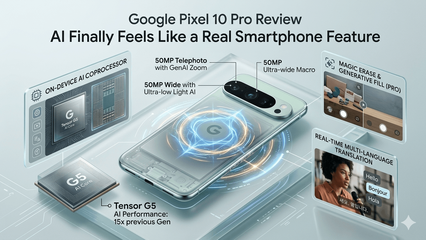 Google Pixel 10 Pro Review: AI Finally Feels Like a Real Smartphone Feature