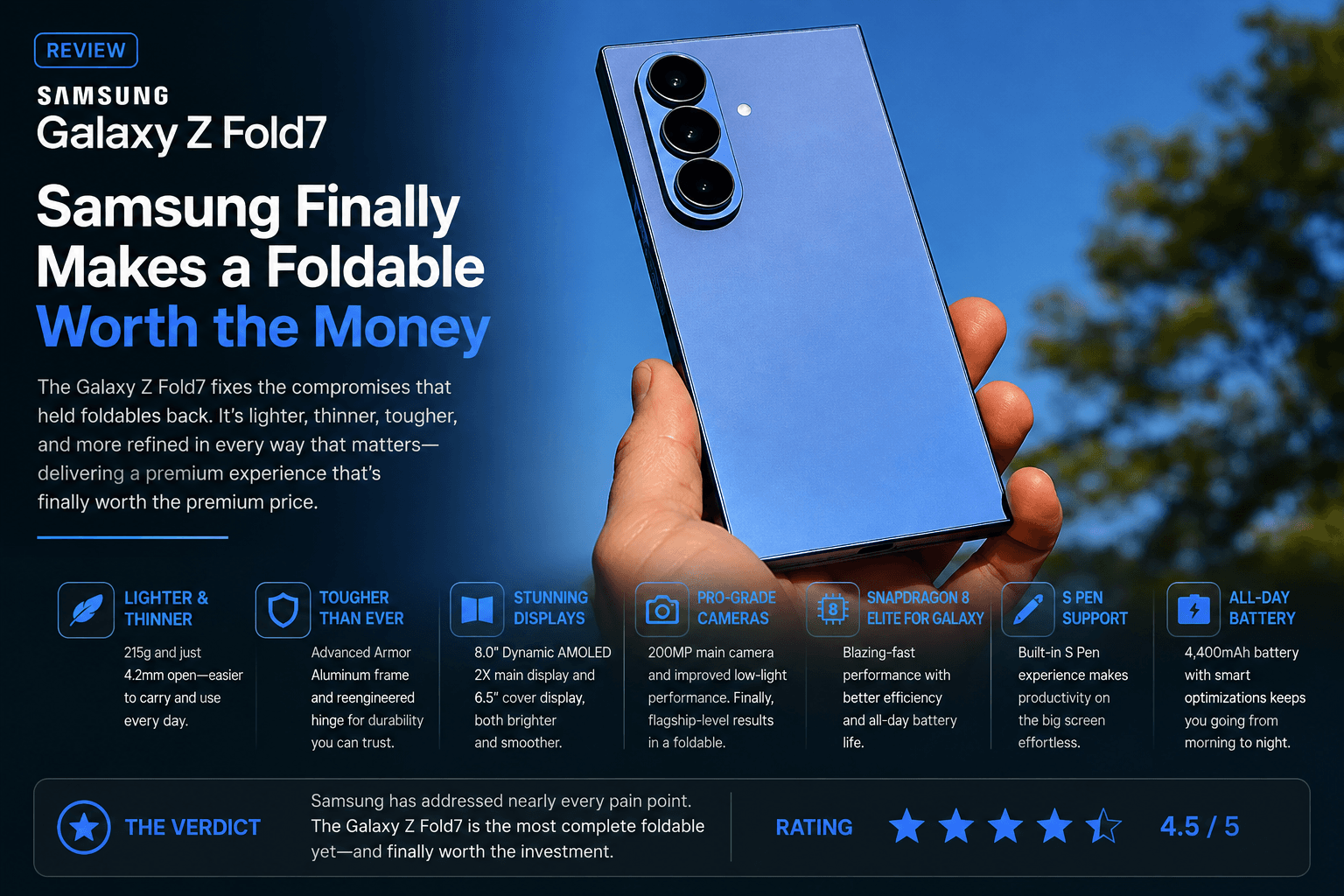 Samsung Galaxy Z Fold7 Review: Samsung Finally Makes a Foldable Worth the Money